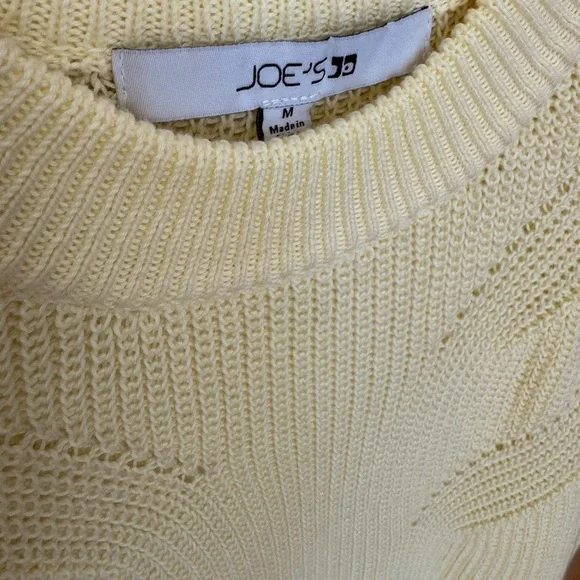 JOE’s Cotton Sweater Tank Top Yellow Sleeveless Crew Neck Anise Flower Preppy - Picture 7 of 9